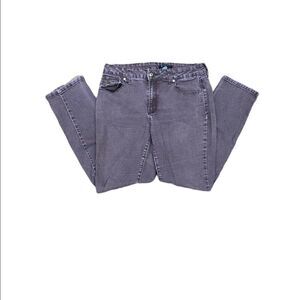 ROZ & ALI Brown Embellished Jeans Size 14P